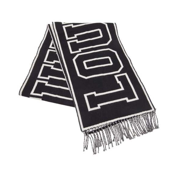 Louis Vuitton Echarpe City Loui Scarf M71317 Black White Wool Cashmere Men's ...